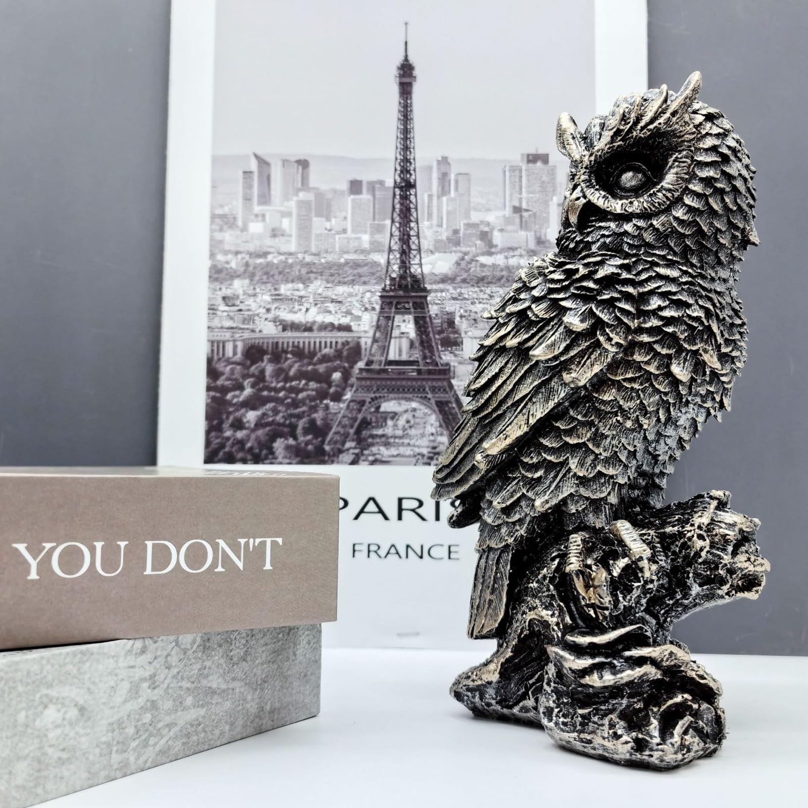 Amazon.co.jp: Whbbbj 樹脂フクロウ像 室内装飾用 愛らしいフクロウの
